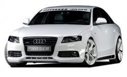 19 899 р. Накладка на передний бампер Rieger Audi A4 B8 дорестайлинг, седан (2007-2011)  с доставкой в г. Тамбов. Увеличить фотографию 1