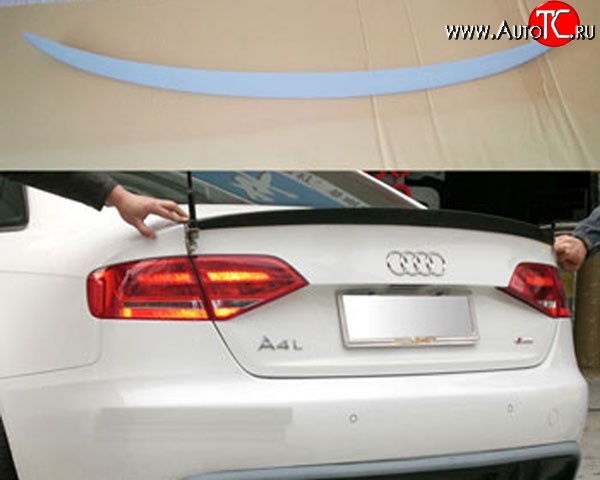 3 399 р. Лип спойлер АВТОКРАТ  Audi A4  B8 (2007-2011) дорестайлинг, седан (Неокрашенный)  с доставкой в г. Тамбов