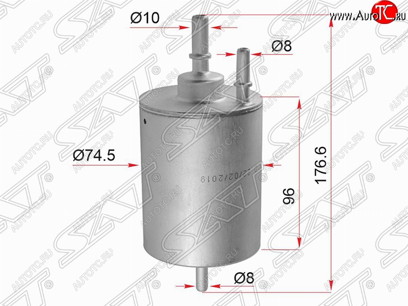 1 579 р. Топливный фильтр SAT (1.8/2.4/3.0/4.2) Audi A6 C6 дорестайлинг, седан (2004-2008)  с доставкой в г. Тамбов