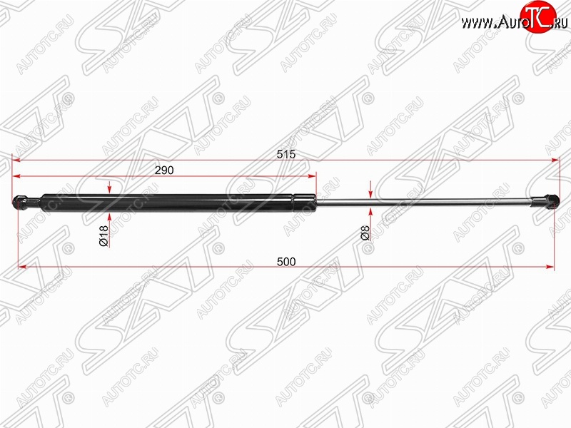 629 р. Упор крышки багажника SAT (газовый)  Audi A4  B6 (2000-2006) универсал  с доставкой в г. Тамбов