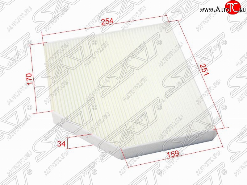 389 р. Фильтр салонный SAT (202x295x29 mm)  Audi A6  C7 - A8  D4  с доставкой в г. Тамбов