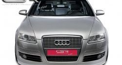 4 999 р. Накладка на передний бампер CSR v2  Audi A6  C6 (2004-2008) дорестайлинг, седан, дорестайлинг, универсал  с доставкой в г. Тамбов. Увеличить фотографию 2