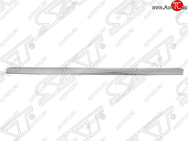 499 р. Молдинг переднего бампера SAT (левый, хром)  Audi A6  C6 (2004-2008) дорестайлинг, седан, дорестайлинг, универсал  с доставкой в г. Тамбов