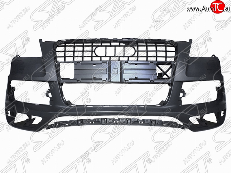 19 799 р. Передний бампер SAT (под омыватели, S-LINE) Audi Q7 4L рестайлинг (2009-2015) (Неокрашенный)  с доставкой в г. Тамбов