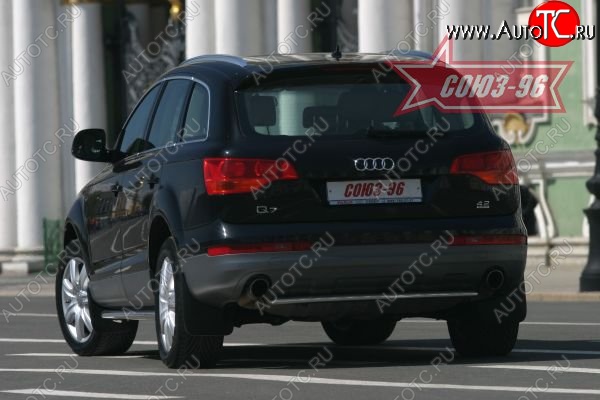 13 184 р. Защита заднего бампера Souz-96 (d 42) Audi Q7 4L дорестайлинг (2005-2009)  с доставкой в г. Тамбов