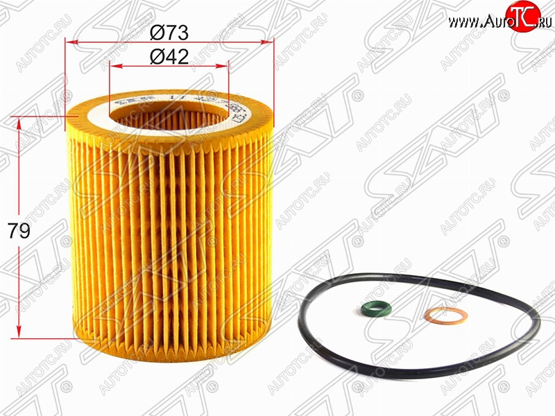 173 р. Фильтр масляный SAT (картридж) BMW 3 серия E90 седан дорестайлинг (2004-2008)  с доставкой в г. Тамбов
