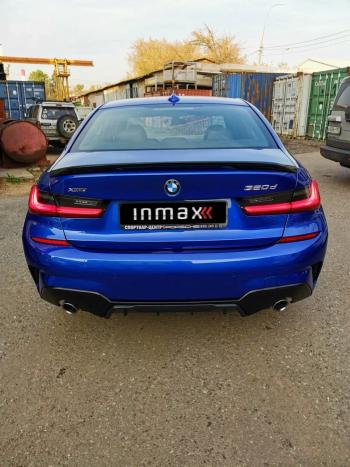 12 999 р. Диффузор заднего бампера М-Perfomance 320  BMW 3 серия  G20 (2018-2022) седан Inmax (цвет: черный глянец)  с доставкой в г. Тамбов. Увеличить фотографию 10