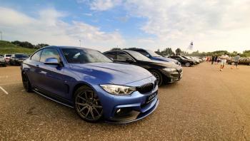 14 499 р. Сплиттер переднего бампера М-Perfomance BMW 4 серия F32 купе дорестайлинг (2013-2017) (цвет: черный матовый)  с доставкой в г. Тамбов. Увеличить фотографию 2