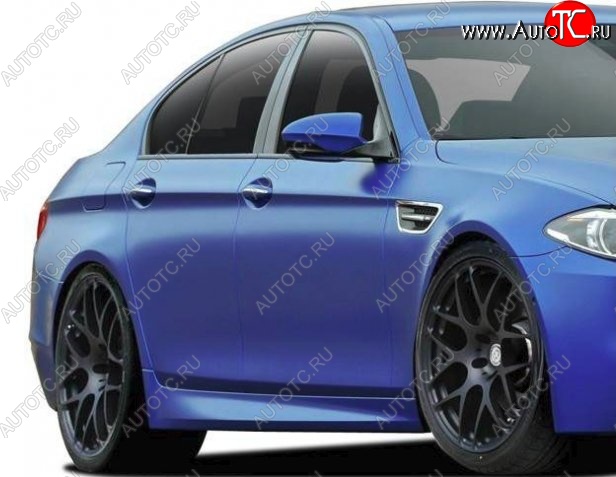 9 049 р. Пороги накладки M-Style BMW 5 серия F10 седан дорестайлинг (2009-2013) (Неокрашенные)  с доставкой в г. Тамбов