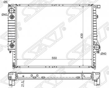 6 399 р. Радиатор двигателя SAT (трубчатый)  BMW 3 серия ( E30,  E36) - 7 серия  E32  с доставкой в г. Тамбов. Увеличить фотографию 1