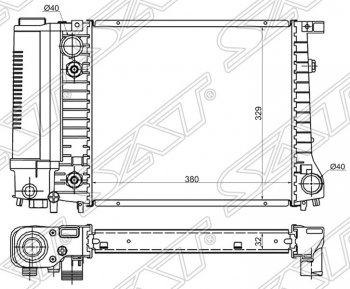6 999 р. Радиатор двигателя SAT (трубчатый, 1.6/1.8)  BMW 3 серия  E30 (1982-1991) седан  с доставкой в г. Тамбов. Увеличить фотографию 1