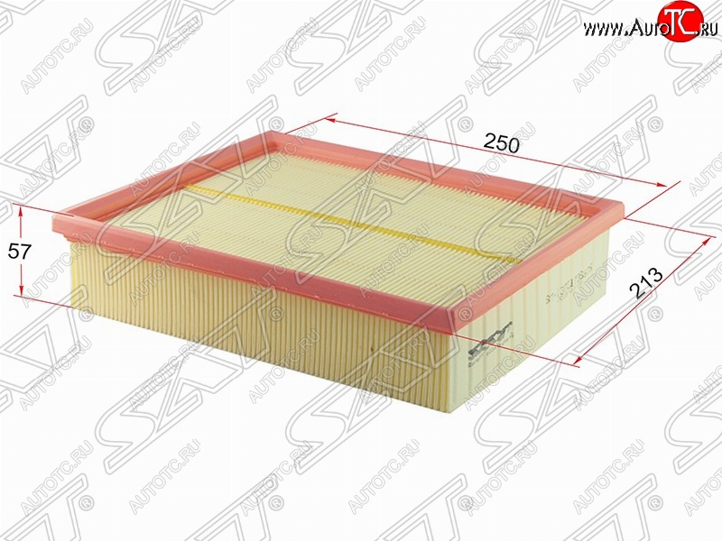 359 р. Фильтр воздушный двигателя SAT (250х213х57 mm)  BMW 5 серия ( E34,  E39) - X5  E53  с доставкой в г. Тамбов