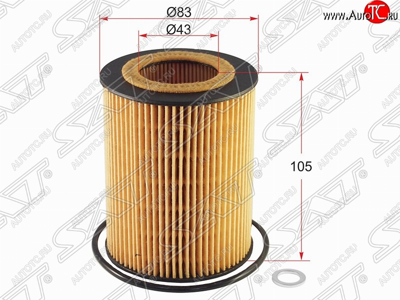 199 р. Фильтр масляный SAT (картридж)  BMW 3 серия (E36,  E46), 5 серия (E39,  E60,  E61), 7 серия (E38), X3 (E83), X5 (E53), Z3 (E36/7), Z4 (E85)  с доставкой в г. Тамбов