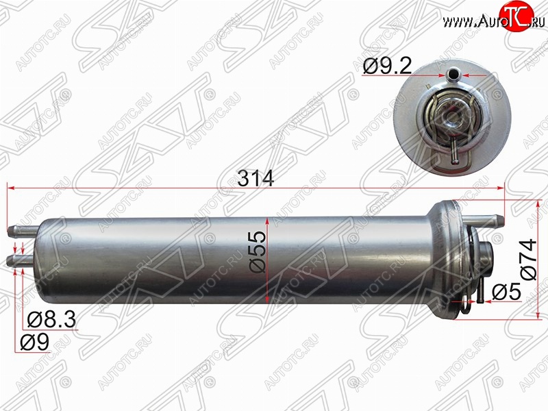 3 179 р. Топливный фильтр SAT  BMW 5 серия  E39 - X5  E53  с доставкой в г. Тамбов