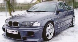 1 899 р. Накладка на передний бампер CarZone BMW 3 серия E46 седан дорестайлинг (1998-2001)  с доставкой в г. Тамбов. Увеличить фотографию 1