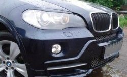 1 499 р. Реснички на фары CT BMW X5 E70 дорестайлинг (2006-2010) (Неокрашенные)  с доставкой в г. Тамбов. Увеличить фотографию 2