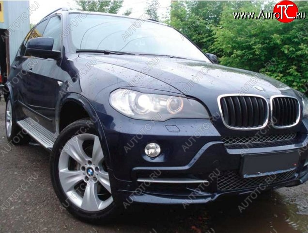 1 499 р. Реснички на фары CT BMW X5 E70 рестайлинг (2010-2013) (Неокрашенные)  с доставкой в г. Тамбов