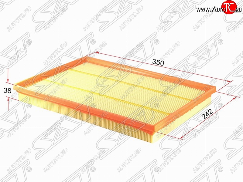 549 р. Фильтр воздушный двигателя SAT (350х242х38 mm)  BMW X5  E70 (2006-2013) дорестайлинг, рестайлинг  с доставкой в г. Тамбов