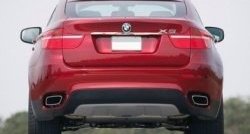 3 149 р. Накладка на крышку багажника СТ BMW X6 E71 рестайлинг (2012-2014)  с доставкой в г. Тамбов. Увеличить фотографию 2