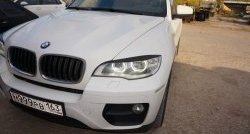 2 649 р. Реснички на фары Drive BMW X6 E71 дорестайлинг (2008-2012) (Неокрашенные)  с доставкой в г. Тамбов. Увеличить фотографию 1