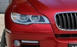 1 299 р. Реснички на фары (рестайлинг) Tuning-Sport v2 (для Led оптики) BMW X6 E71 дорестайлинг (2008-2012) (Неокрашенные)  с доставкой в г. Тамбов. Увеличить фотографию 1