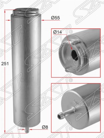 Топливный фильтр SAT BMW 6 серия E63 дорестайлинг, купе (2003-2007)