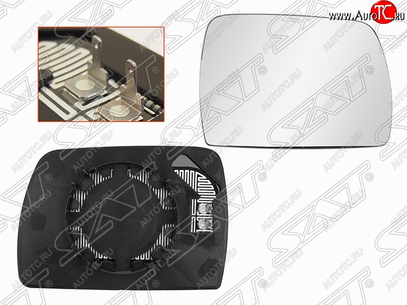 699 р. Правое полотно зеркала SAT (голубой, асферическое с обогревом) BMW X3 E83 (2003-2009)  с доставкой в г. Тамбов