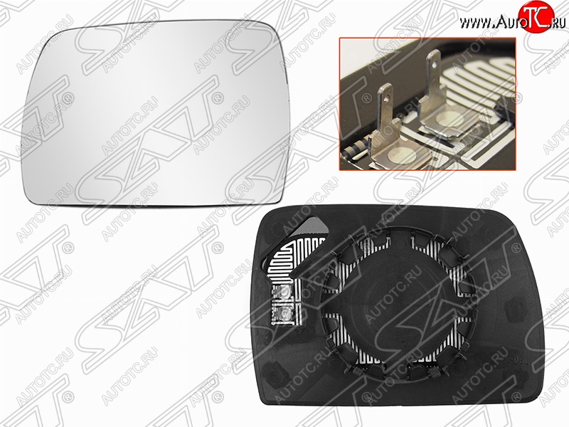 699 р. Левое полотно зеркала SAT (голубой, асферическое с обогревом) BMW X3 E83 (2003-2009)  с доставкой в г. Тамбов