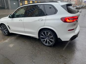 23 499 р. Диффузор заднего бампера М-Perfomance с элеронами  BMW X5  G05 (2018-2022) Inmax (цвет: черный глянец)  с доставкой в г. Тамбов. Увеличить фотографию 6