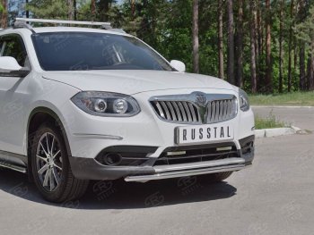 11 499 р. Одинарная защита переднего бампера из трубы d42 мм SLITKOFF  Brilliance V5 (2012-2018)  с доставкой в г. Тамбов. Увеличить фотографию 3