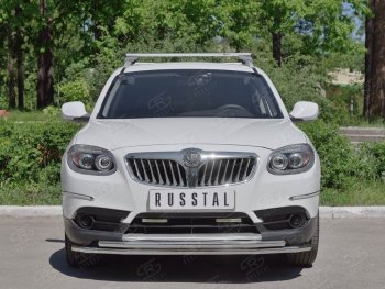 14 549 р. Защита переднего бампера (2 трубыØ42 мм, нержавейка) SLITKOFF Brilliance V5 (2012-2018)  с доставкой в г. Тамбов. Увеличить фотографию 2