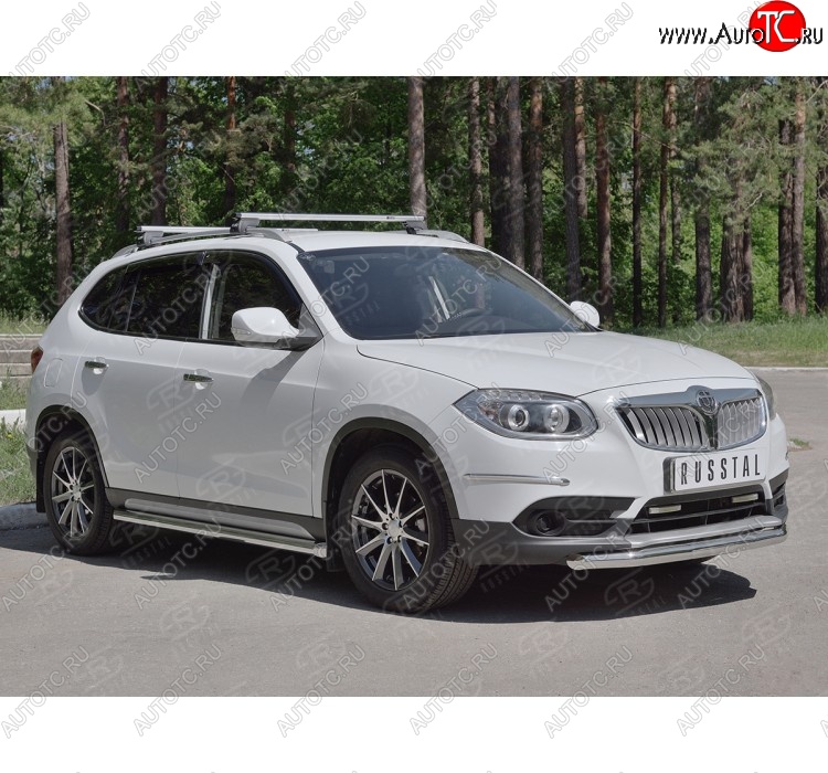 13 649 р. Одинарная защита переднего бампера из трубы d63 мм SLITKOFF  Brilliance V5 (2012-2018)  с доставкой в г. Тамбов