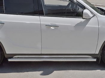 16 549 р. Защита порогов из круглой трубы d63 мм SLITKOFF v2 Brilliance V5 (2012-2018)  с доставкой в г. Тамбов. Увеличить фотографию 2