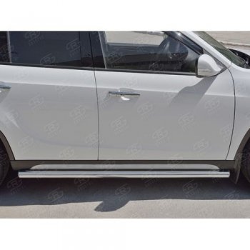 17 599 р. Защита порогов из круглой трубы d63 мм SLITKOFF v3  Brilliance V5 (2012-2018)  с доставкой в г. Тамбов. Увеличить фотографию 2