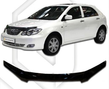 Дефлектор капота CA Plastic (черный) BYD F3 седан (2005-2014)