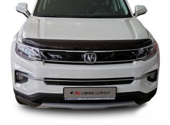 2 369 р. Дефлектор капота SIM  Changan CS35 Plus (2018-2022) дорестайлинг  с доставкой в г. Тамбов. Увеличить фотографию 1