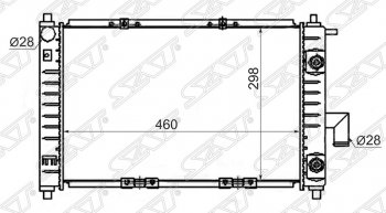 6 199 р. Радиатор двигателя SAT (пластинчатый)  Chery QQ6 (2006-2010), Daewoo Matiz ( M100,  M150) (1998-2016)  с доставкой в г. Тамбов. Увеличить фотографию 1