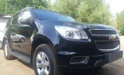 1 469 р. Сетка в решетку радиатора (верхняя) Russtal Chevrolet Trailblazer GM800 дорестайлинг (2012-2016) (черная)  с доставкой в г. Тамбов. Увеличить фотографию 3