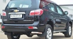 23 699 р. Защита заднего бампера (Ø63 мм уголки, нержавейка) SLITKOFF Chevrolet Trailblazer GM800 дорестайлинг (2012-2016)  с доставкой в г. Тамбов. Увеличить фотографию 4