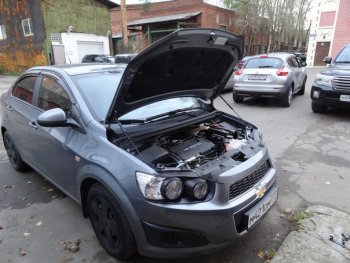 Упоры капота Russtal Chevrolet Aveo T300 хэтчбек (2011-2015)