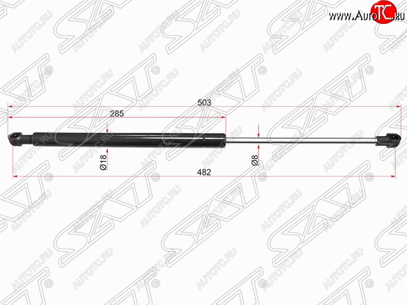 399 р. Упор крышки багажника SAT (газовый)  Chevrolet Aveo  T300 (2011-2015) седан  с доставкой в г. Тамбов