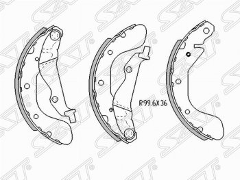 1 539 р. Колодки тормозные задние SAT  Chevrolet Aveo  T200 (2002-2008), Chevrolet Captiva (2011-2016), Ravon Nexia R3 (2016-2020), Ravon R4 (2016-2020)  с доставкой в г. Тамбов. Увеличить фотографию 1