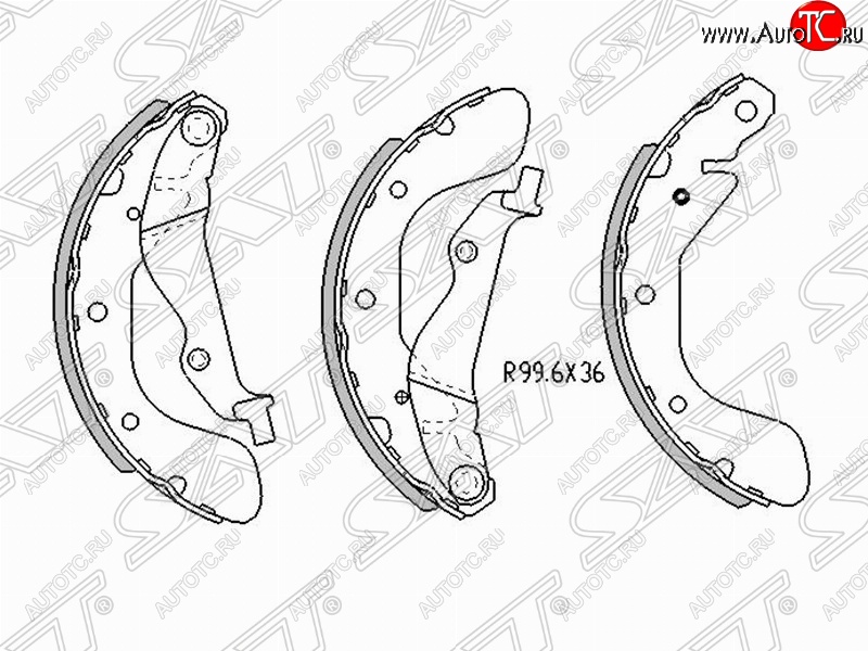 1 539 р. Колодки тормозные задние SAT  Chevrolet Aveo  T200 (2002-2008), Chevrolet Captiva (2011-2016), Ravon Nexia R3 (2016-2020), Ravon R4 (2016-2020)  с доставкой в г. Тамбов