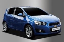 1 099 р. Дефлектора окон Avtoclover Chevrolet Aveo T300 хэтчбек (2011-2015)  с доставкой в г. Тамбов. Увеличить фотографию 1