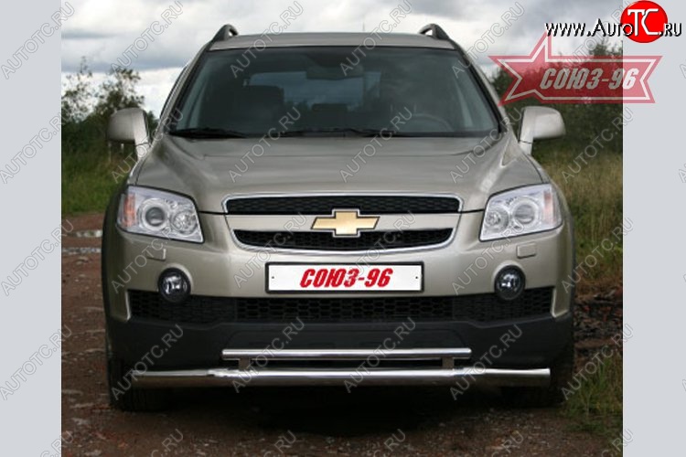 16 514 р. Защита переднего бампера двойная Souz-96 (d76/42) Chevrolet Captiva  дорестайлинг (2006-2011)  с доставкой в г. Тамбов