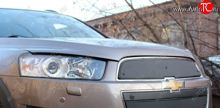 599 р. Зимняя заглушка решетки радиатора Стрелка 11 Премиум Chevrolet Captiva 2-ой рестайлинг (2013-2016)  с доставкой в г. Тамбов