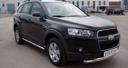 17 749 р. Защита переднего бампера (2 трубыØ63 и 42 мм, нержавейка) Russtal Chevrolet Captiva  дорестайлинг (2006-2011)  с доставкой в г. Тамбов. Увеличить фотографию 4