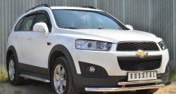 15 999 р. Защита переднего бампера (2 трубыØ63 и 42 мм, нержавейка) SLITKOFF Chevrolet Captiva 2-ой рестайлинг (2013-2016)  с доставкой в г. Тамбов. Увеличить фотографию 4