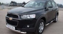 20 349 р. Защита переднего бампера (2 трубыØ76 и 63 мм, нержавейка) Russtal Chevrolet Captiva 1-ый рестайлинг (2011-2013)  с доставкой в г. Тамбов. Увеличить фотографию 4