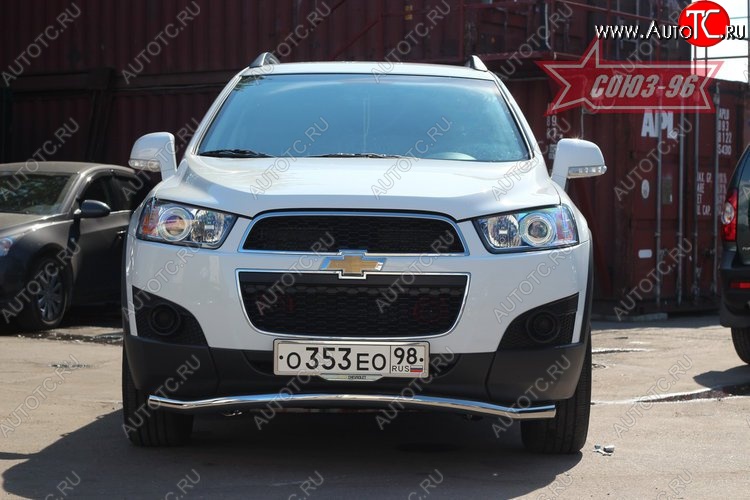 16 469 р. Защита переднего бампера одинарная Souz-96 Premium (d60) Chevrolet Captiva 1-ый рестайлинг (2011-2013)  с доставкой в г. Тамбов